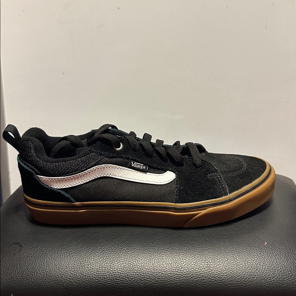 Vans Black Sneakers with Brown Soles